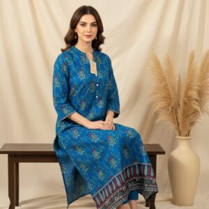 Printed Blue Kurti