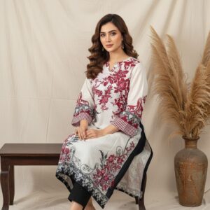 Printed White Kurti