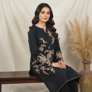 Embroidered Black Kurti