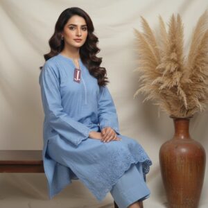 Sky Blue Two Piece Suit