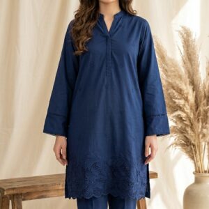 Printed Blue Two Piece Suit